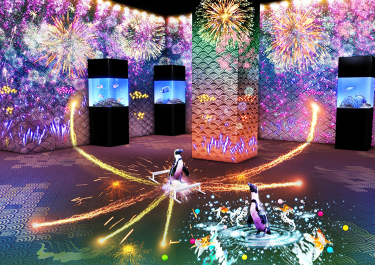 アクアパーク品川NAKED 花火アクアリウム