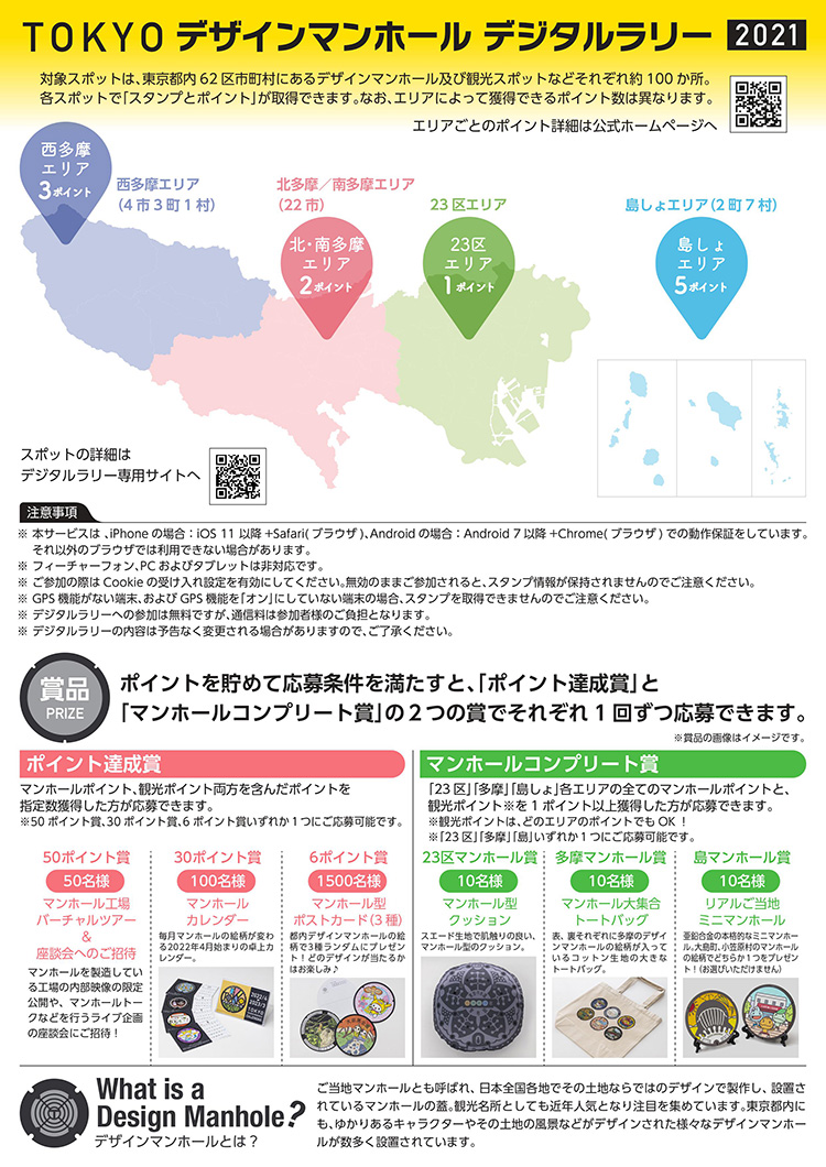 TOKYOデザインマンホールモバイルスタンプラリー