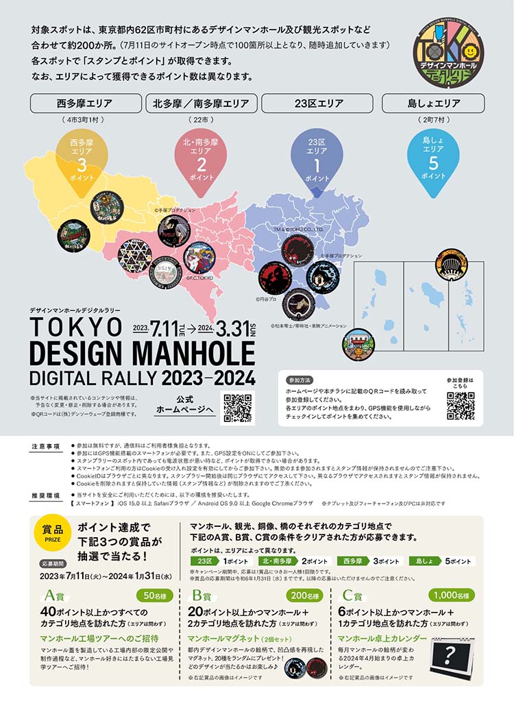 TOKYOデザインマンホール デジタルラリー