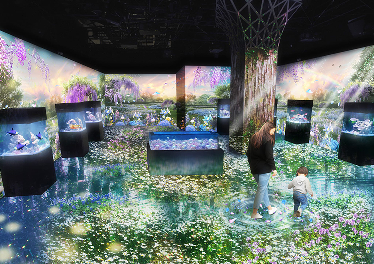 マクセル アクアパーク品川「NAKED FLOWER AQUARIUM -Blue Blossom-」